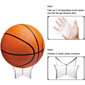 Miniatyrbild 8 av 11: Transparent akrylbollstativ Displayhållare Rackstödbas för fotboll Volleyboll Basketboll Fotboll Rugbyboll Clear