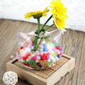 Miniatyrbild 9 av 11: Söt för katt för huvudform Klart glas Vas Flaska Blomflaska Växter Flaska Glas Material för hemväxt Blomma Dec L