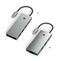Miniatyrbild 3 av 11: USB C Hub 6 i 1 Adapter Dockstation Stöd 4KHDMI2.0 2xUSB 3.0 PD100W Laddning Rj45 Ethernet-kontakt null - HC606A