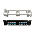 Miniatyrbild 1 av 10: 8-portars LC Optisk Fiber Patch Panel RJ45 Nätverkskabel Adapter Jack Ethernet Distributionsram Nätverkshylla