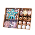 Miniatyrbild 7 av 10: Christmas Ball Tree Topper Star 73st/kartong Färgglada julgranshängande prydnader för semesterbröllopshem 4
