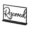 Miniatyrbild 1 av 7: Reserverade bordsskyltar i akryl för bord Stående reserverade bröllopsskyltar för bröllop Sittplatser Restaurang Företagskontor Black