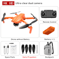 Miniatyrbild 1 av 11: GPS 5G Drone 4K Professionell Kamera Wifi Drönare 3-axlig hopfällbar RC Quadcopter Professionell Quadcopter Borstlös Motor Orange No avoidance