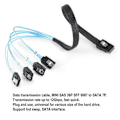 Miniatyrbild 3 av 11: Mini SFF-8087 36P till 4 SATA-kabel 90 grader Målhårddisk Datakabelbyte 12Gbps hårddiskdata Enkel att använda B