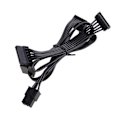 Miniatyrbild 3 av 8: 6-stift Sata Power Extension hårddiskkabel 1 hane till 4 hona splitteradapter
