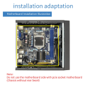 Miniatyrbild 9 av 11: Snygg ITX- case utrymmesbesparande case Chassifotstativ 180W power för tillval B