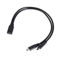 Miniatyrbillede 3 af 7: PVC USB Type C Hun til Dobbelt Type C Han Opladerkabel til Elektronik