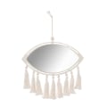 Miniatyrbild 2 av 11: Boho for Evil Eye Macrame Hängande väggspegel med frans tofs vävd gobeläng null - 1