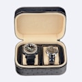 Miniatyrbild 5 av 11: Microfiber Läder Watch Box Bärbar Watch Storage Box Europeisk Watch Box Mekanisk Watch Storage Box Watch Box Black - Watch ring bit
