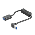 Miniatyrbild 11 av 11: Övre böjd USB3.0-förlängningskabel med omkopplare, USB -hane till hona förlängningskabel Datasynkroniseringslinje för USB fläkt LED-lampa 0.3m