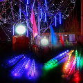 Miniatyrbild 11 av 11: Christmas String Light Meteor Shower Fallande Regn Fairy Light 8 Rör LED Istappar Trädgårdslampa för uteplats Bröllop Dekor RGB