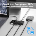 Miniatyrbillede 6 af 7: Type C og USB 3.0 Switcher til Dobbelt Computer Enhed Deling USB A Type C