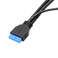 Miniatyrbild 4 av 5: 19Pin USB Header USB3.0 1 till 2 Splitter Intern USB Hub för datormoderkort 200mm