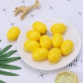 Miniatyrbild 3 av 9: 20st verklighetstrogna simulering konstgjord citron Fake Fruit Disply Hem Party Decor