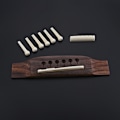 Miniatyrbild 3 av 9: Akustisk gitarr Bone Bridge Sadel och Mutter och Gitarr Bone Bridge Pins Gitarr Trä Tillbehör