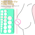 Miniatyrbild 3 av 10: 2x Nippellinjal för fläns Silikon Nippellinjalsats Set Mät Mjuk bröstpump storleksverktyg för flänsstorlek
