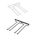 Miniatyrbild 8 av 10: Vinglasställ Väggmonterat Stemware Vinglashållare Glasögon Förvaringshängare Metall Organizer för barkök 2 färger A