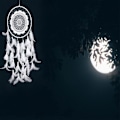 Miniatyrbild 4 av 11: Handgjorda fjäder Wind Chime Makrame Drömfångare Ornament Vägghängande dekor null - MS6133C black