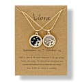 Miniatyrbild 9 av 11: 2st 12 Constellation Mynt Kedja Kort Halsband Dag Natt Choker Halsband Par Jubileum Vänskap Smycken Present null - 8 Virgo