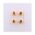Miniatyrbild 3 av 10: Ljudpanelsuttag 2 högtalare 4 bindningsstolpe Bananjack-kontakt Kanaler Vägguttag Platta Surround Sound Frontpanel