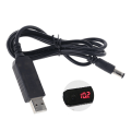 Miniatyrbild 1 av 11: Universal för QC 3.0 USB till 5V-12V Justerbar spänning Step Up 5,5x2,1mm Kabel Power Boost Line för WiFi Router LED Strip