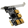 Miniatyrbild 5 av 8: PCI för Express Multiplier Riser Card 16X-platser PCI-E 1 till External 4 USB 3.0 Adapter Multiplikatorkort för Bitcoin Mining