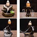 Miniatyrbild 3 av 11: Vattenfallsrökelse för brännare Keramiskt tillbakaflöde rökelsehållare Fountain Backflow C null - 4