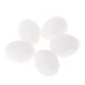 Plast Falska Ägg 5 Stycken Simulation Solid Vita för Duvägg för Hantverk Påsk Heminredning Stimulerande Avel