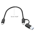 Miniatyrbild 10 av 10: USB till USB C-kabel 2 i 1 USB3.0 USB A/C till C Snabbladdningskabel USB Typ C till Typ C Laddningssladd 10 Gbps Data Sync
