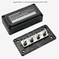 Miniatyrbild 6 av 11: 300A Bus Bar Box Kraftiga moduler Design Bus Bar Box med 4xM8 terminalbultar Tomt skrivutrymme för enkel märkning Black