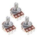3st A250k Potentiometer Splined Pot Elgitarr Bas Effektförstärkare Ton Volym