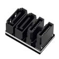 Miniatyrbild 1 av 11: 90/180 graders vinklad dubbeldäck SATA 6GB 7-stift hona till 7 stift hane-adapter för stationära datorer moderkort moderkort null - B