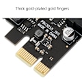 Miniatyrbild 6 av 7: PCI-E till 2-portar USB 3.0 expansionskort PCI för Express Desktop External Controller Adapterkort med 19-stifts power
