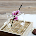 Miniatyrbild 2 av 11: Söt för katt för huvudform Klart glas Vas Flaska Blomflaska Växter Flaska Glas Material för hemväxt Blomma Dec L
