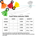 Miniatyrbild 4 av 11: 4st/ Set Strike Indicator för flugfiskeredskap Tillbehör Fiske Flytskum Yellow B