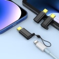 Miniatyrbild 4 av 11: Telefonladdaradapter för iOS8pin hona till typ-C hane omvandlaradapter Support PD60W Laddning och dataöverföring Black Side hole
