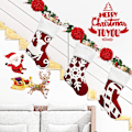 Miniatyrbild 8 av 11: Nyår julstrumpa Xmas strumpor present godispåse för träd öppen spis null - Snowflake