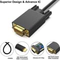Miniatyrbillede 6 af 11: Kompatibilitet USB3.1 Type C til VGA 31 tommer kabel til bærbare computere og tablets