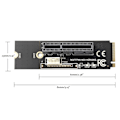 Miniatyrbild 7 av 8: för M.2 NGFF till PCI-E 1X 4X Riser Card M2 för M för nyckel till PCIe X4 Transfer med LED-indikator för PCI för Express 1X till 4pin