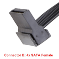 Miniatyrbild 6 av 8: 6-stift Sata Power Extension hårddiskkabel 1 hane till 4 hona splitteradapter