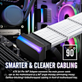 Miniatyrbild 2 av 9: DIY PC-tillbehör Dator Moderkort ATX power 24P Turn 90 Degree ARGB