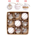 Miniatyrbild 5 av 11: 9 st/ set Julkulor prydnader för julgran splittersäkra hängande bollar Holiday Bröllopsfest dekorationer Xmas 5