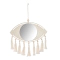 Miniatyrbild 1 av 11: Boho for Evil Eye Macrame Hängande väggspegel med frans tofs vävd gobeläng null - 1