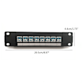 Miniatyrbild 7 av 11: 8-portars rak genom LC optisk fiberpatchpanel RJ45 nätverkskabeladapter Jack Ethernet distributionsram UTP 19"