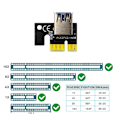 Miniatyrbild 7 av 9: 60 cm dubbelskärmad USB 3.0-kabel PCI-E Pcie Riser 009S PLUS Profesional för Express 1X 4x 8x 16x Extender PCI E Riser