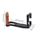 Miniatyrbild 3 av 11: Kameraburriggar för X-T5 Case med L-Shape Grip Snabbkopplingsplatta Fästestabilisator för X-T5 kamera Black