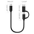 Miniatyrbild 5 av 10: USB till USB C-kabel 2 i 1 USB3.0 USB A/C till C Snabbladdningskabel USB Typ C till Typ C Laddningssladd 10 Gbps Data Sync