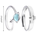Miniatyrbild 10 av 10: 2x Happy Planet Couple Ring Ett par kvinnliga och manliga astronautringar Ljus Lyx Personlighet Ring Älskar Rymdgåva