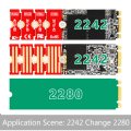 Miniatyrbild 9 av 9: Kontakter M2 M2PLUS NGFF NVME för M.2 Extended Transfer för 2230, 2242, för M.2