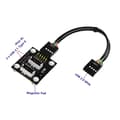 Pikkukuva 3 / 7: USB 3.1 Etupaneelin Otsikko USB 9Pin - Type-E Sisäinen Emolevyn Sovitin